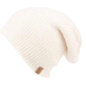 Unisex White Slouchy Style Reversible Beanie
